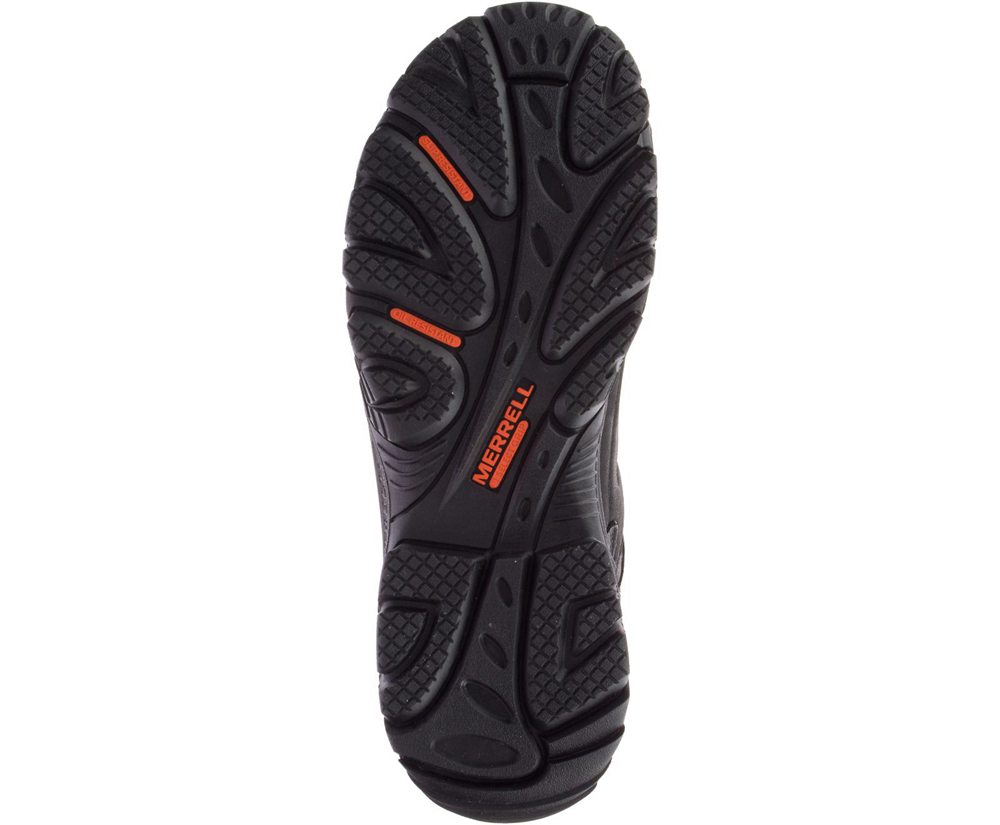 Kozaki Merrell Męskie Czarne - Strongfield Skórzane 6\" Waterproof Comp Toe - 597231-DVE